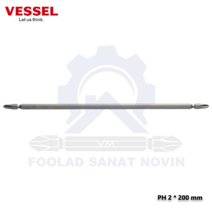 نوک پیچ گوشتی دو طرفه چهارسو PH2 بیست سانتی وسل