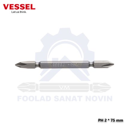 نوک پیچ گوشتی دو طرفه چهارسو PH2 هفت و نیم سانتی وسل