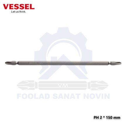 نوک پیچ گوشتی دو طرفه چهارسو PH2 پانزده سانتی وسل