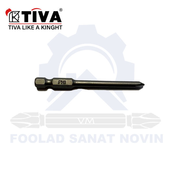 سر پیچ گوشتی یک طرف چهارسو PH1x75mm برند TIVA