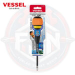 پیچ گوشتی جغجغه ای تخت برند VESSEL (6x100 میلیمتر)