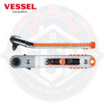 پیچ گوشتی ضامن دار جغجغه ای تخت سر کج 11 بیت VESSEL - Image 2