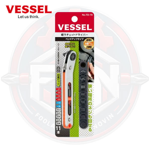پیچ گوشتی جغجغه‌ای VESSEL TD-79